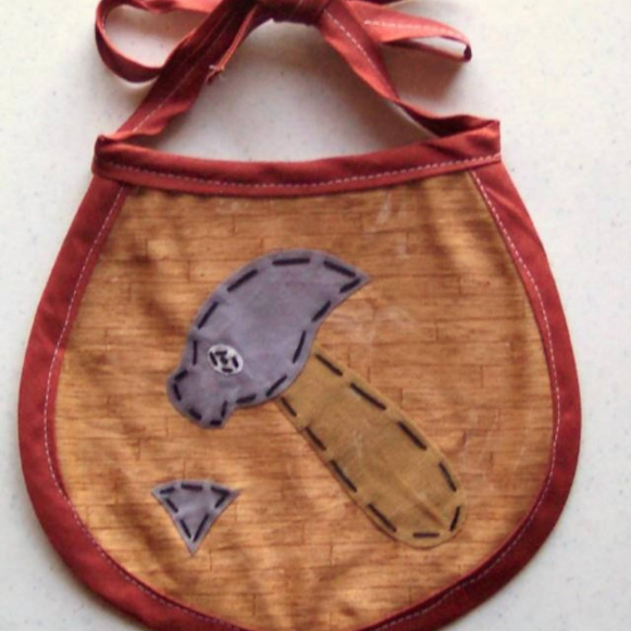 Baby BIB Custom Made NEW Vinyl & Cloth One Of A Ki - Picture 3 of 8